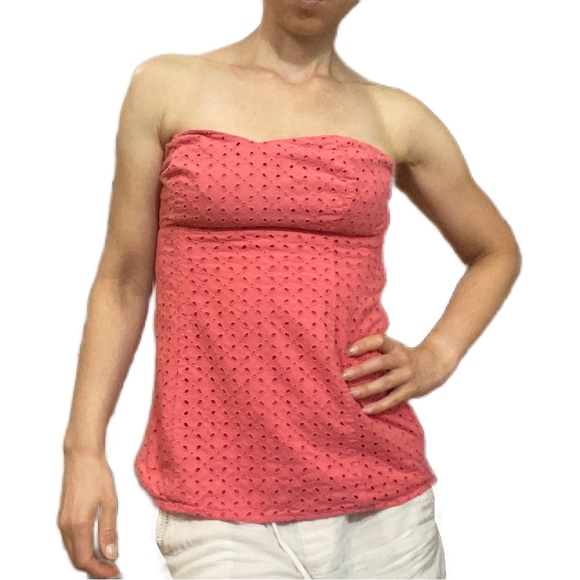 Guess corset top- Pink cotton eyelet - Picture 1 of 8